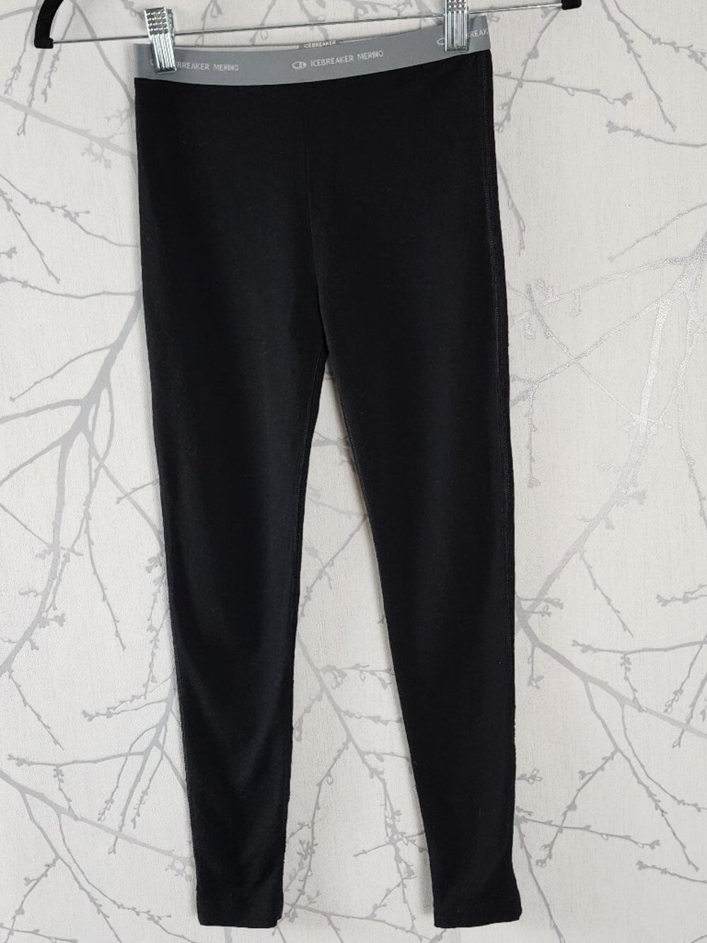 Icebreaker Black Lightweight Merino Wool Baselayer Leggings